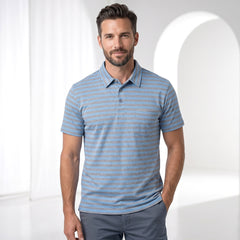 Skyline Striped Half Sleeve Polo T-Shirt