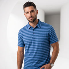 Skyline Striped Half Sleeve Polo T-Shirt