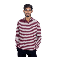 Skyline Striped Full Sleeve Polo T-Shirt