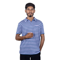 Skyline Striped Half Sleeve Polo T-Shirt