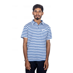 Skyline Striped Half Sleeve Polo T-Shirt