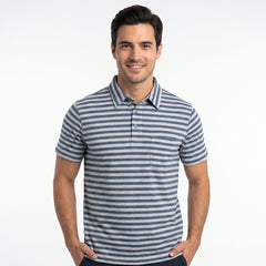 Skyline Striped Half Sleeve Polo T-Shirt