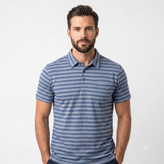 Skyline Striped Half Sleeve Polo T-Shirt