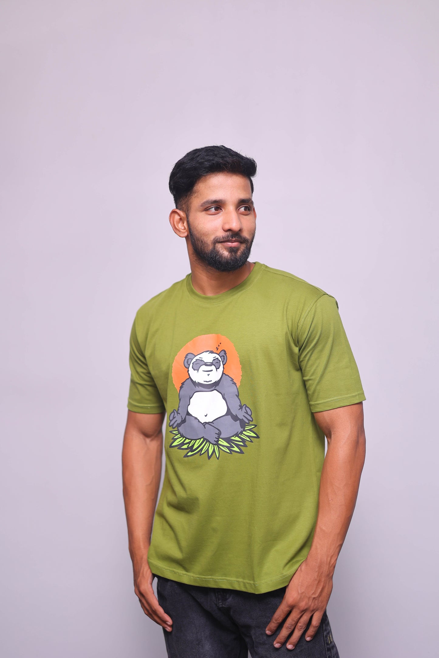 Calm Panda Half Sleeve T-Shirt