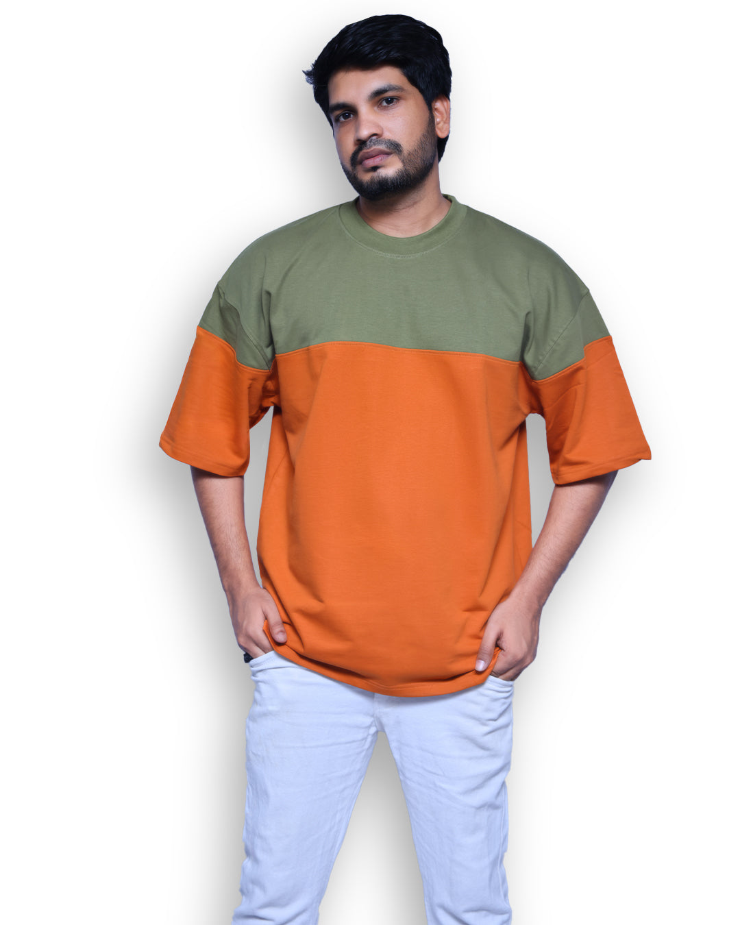 Superb Cut and Sew Drop Shoulder T-Shirt