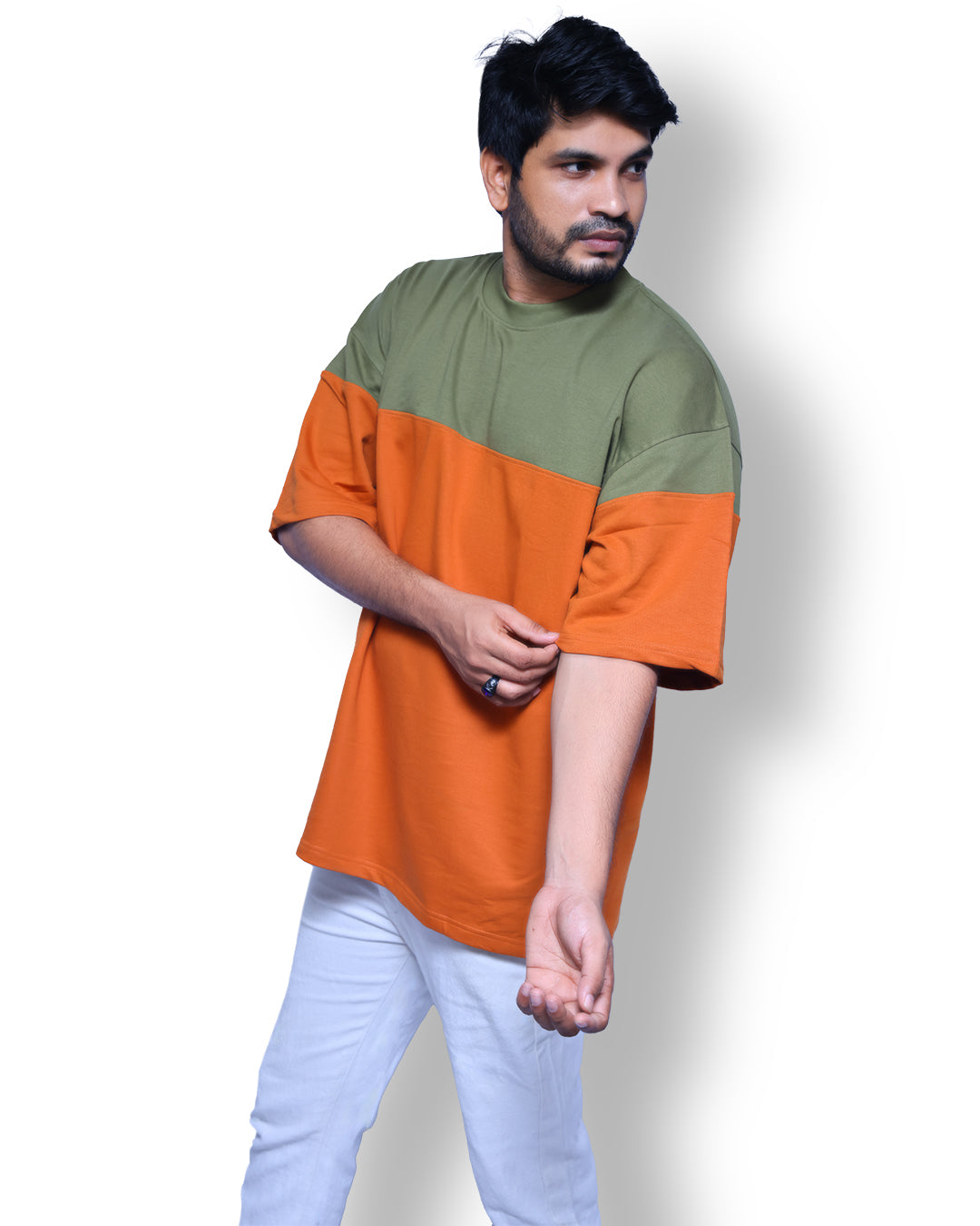 Superb Cut and Sew Drop Shoulder T-Shirt