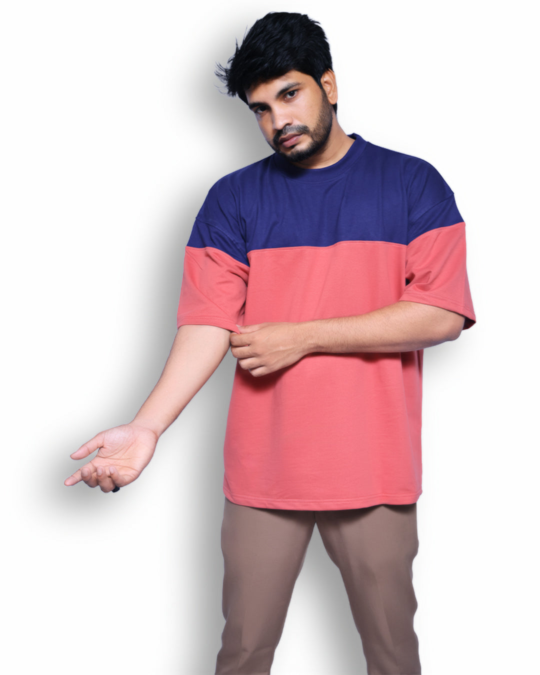 Superb Cut and Sew Drop Shoulder T-Shirt