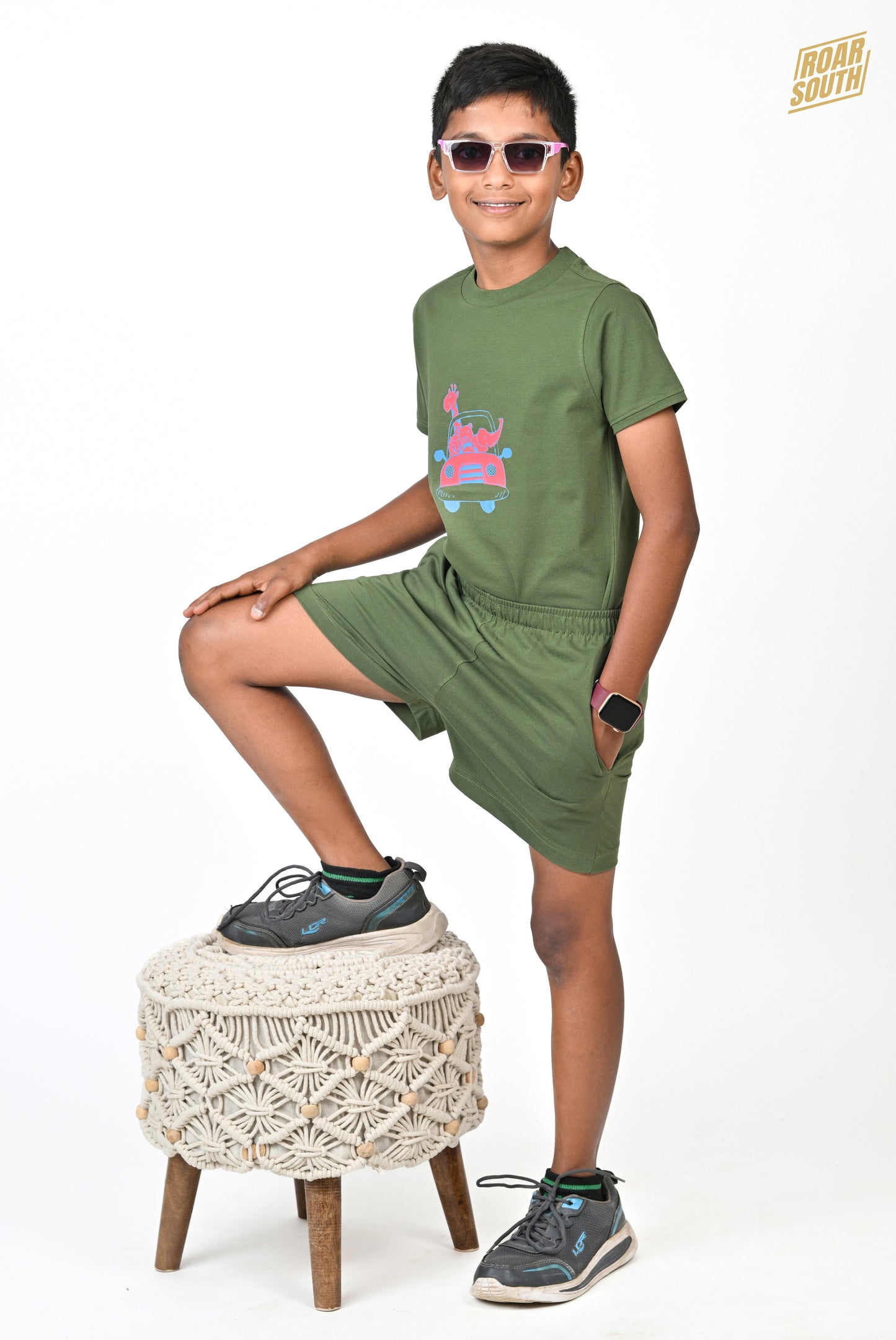 Bright Boy Kids T-shirt with Shorts BEACH GLASS