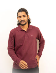 Plain Full Hand Premium Collared Tshirt