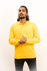 Plain Full Hand Premium Collared Tshirt