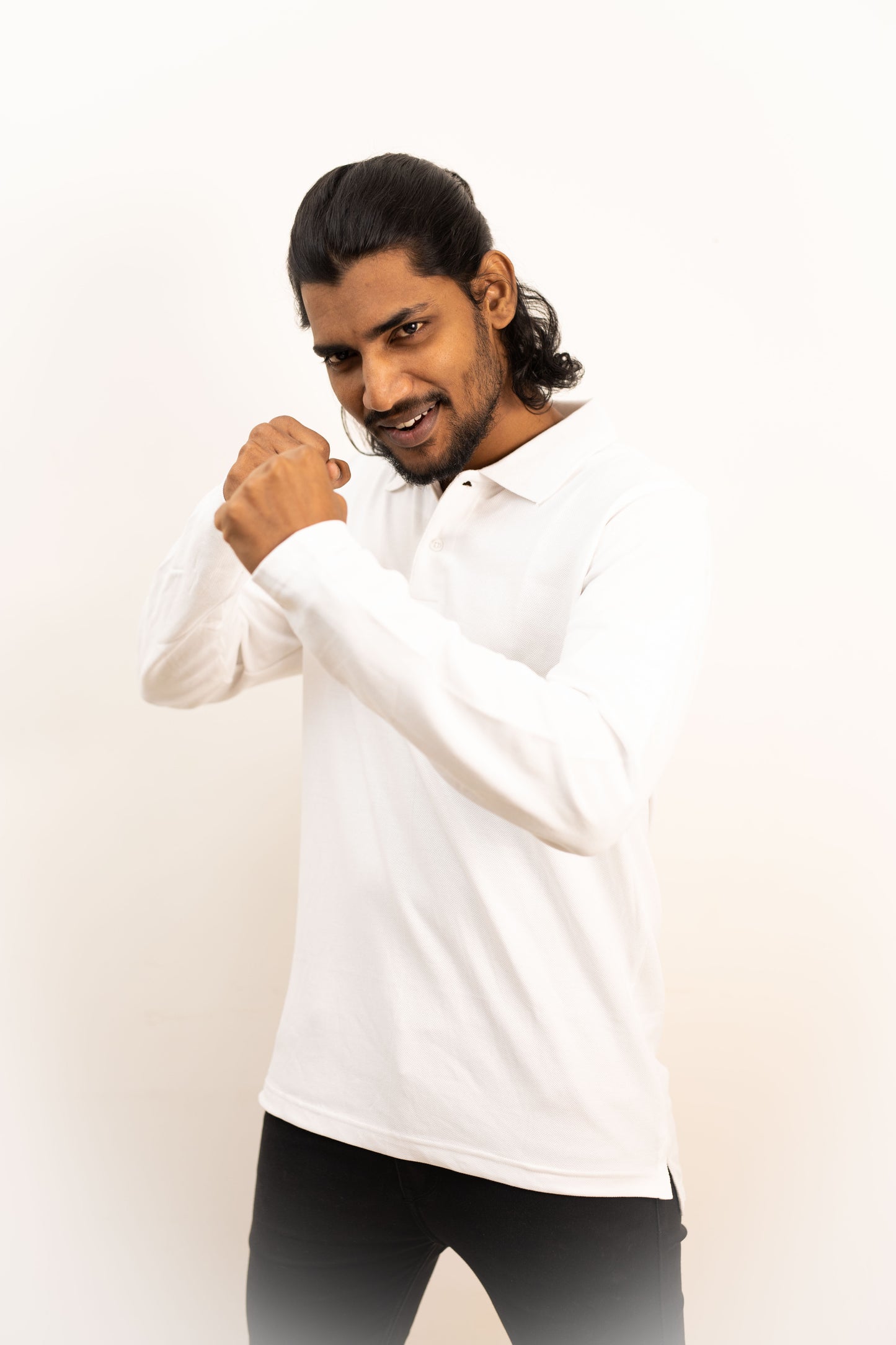 Plain Full Hand Premium Collared Tshirt