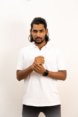 Plain Half Hand Premium Collared Tshirt