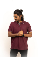 Tipping Half Hand Premium Collared Tshirt