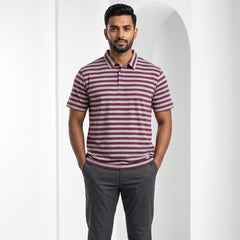 Skyline Striped Half Sleeve Polo T-Shirt