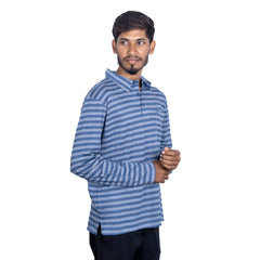 Skyline Striped Full Sleeve Polo T-Shirt