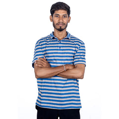 Skyline Striped Half Sleeve Polo T-Shirt