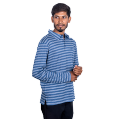 Skyline Striped Full Sleeve Polo T-Shirt