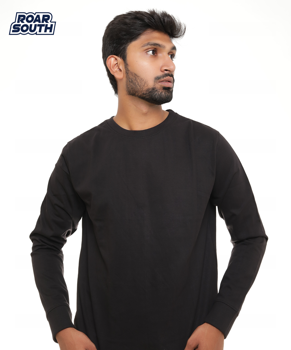 Pure Cotton Solid Sweat Shirt