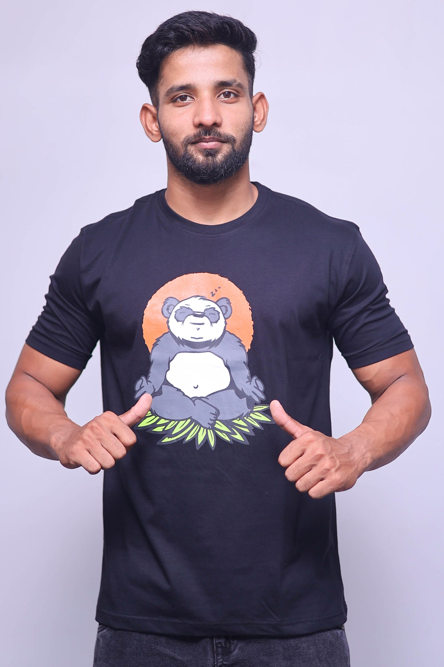 Calm Panda Half Sleeve T-Shirt