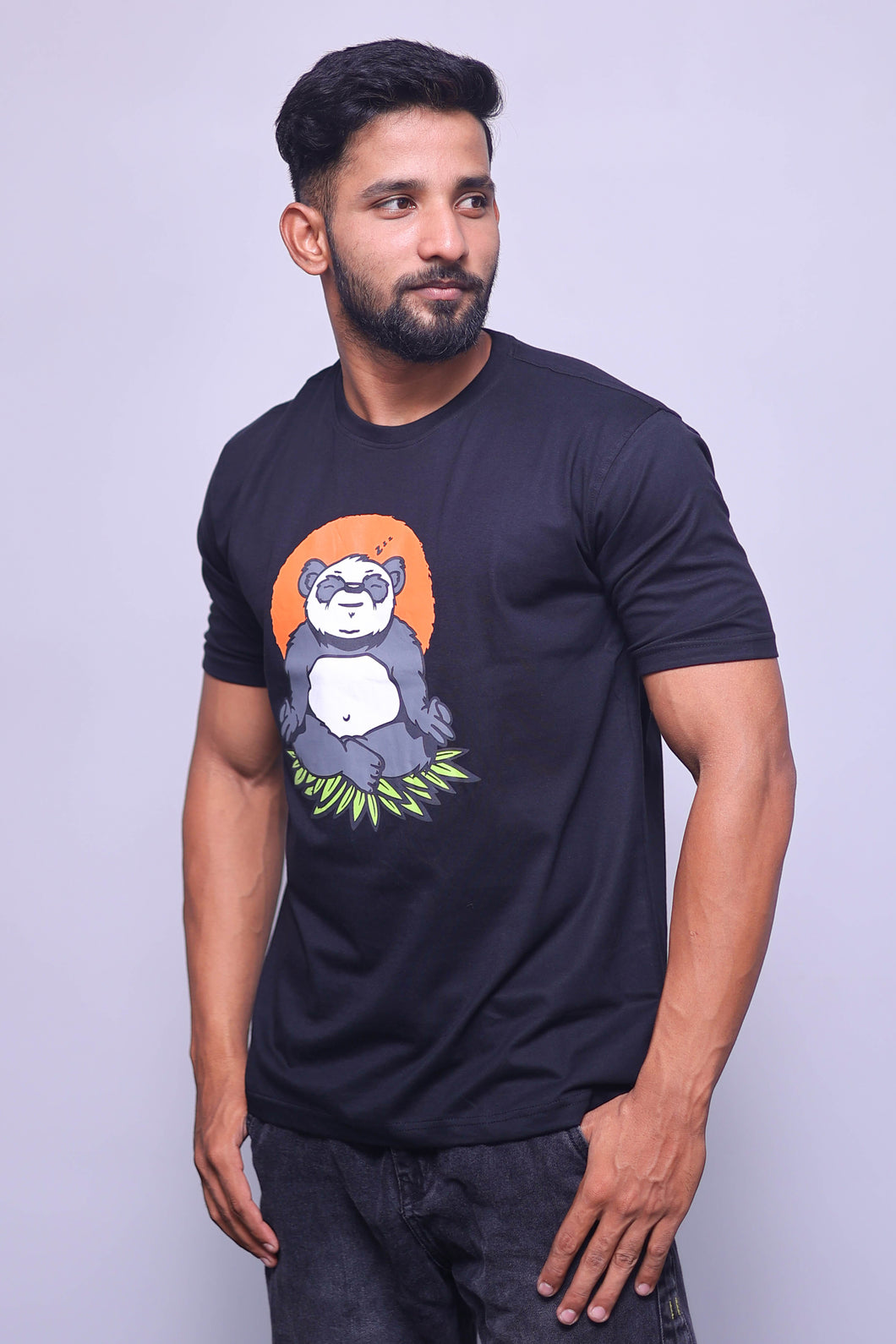 Calm Panda Half Sleeve T-Shirt