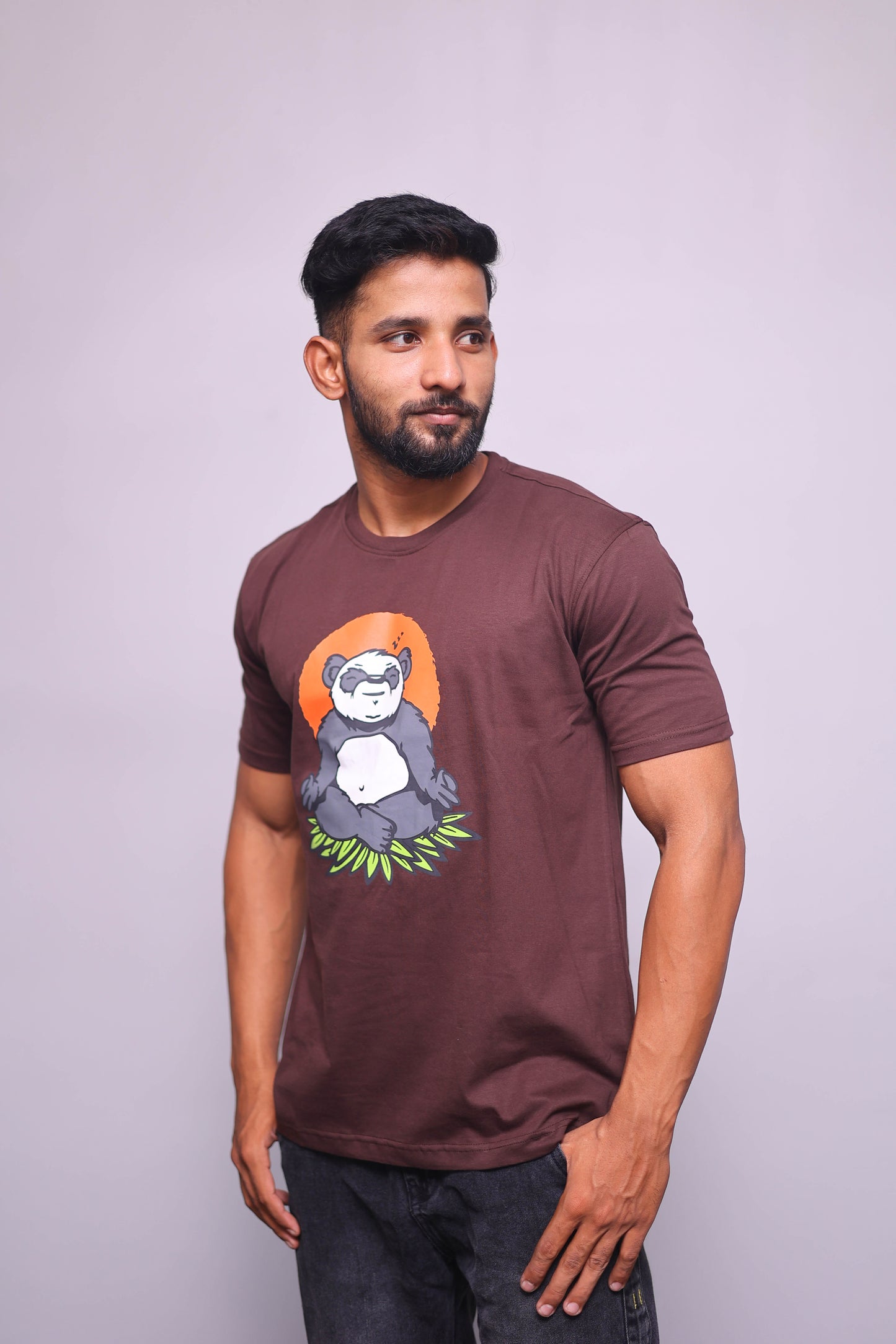 Calm Panda Half Sleeve T-Shirt