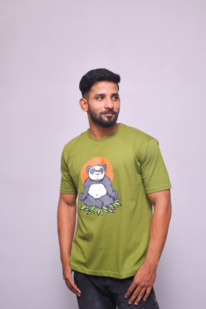 Calm Panda Half Sleeve T-Shirt