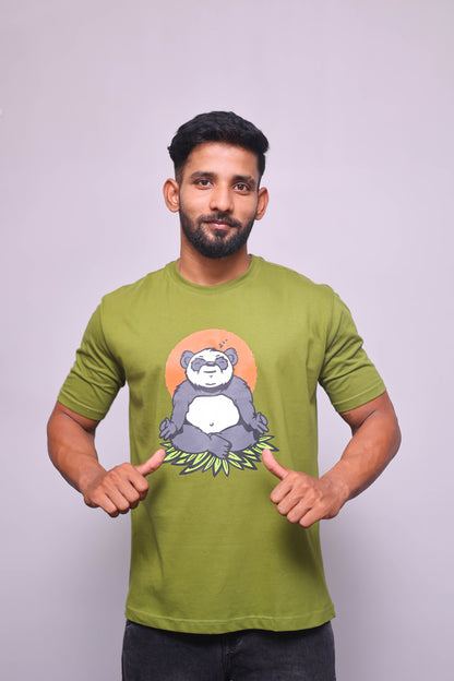 Calm Panda Half Sleeve T-Shirt