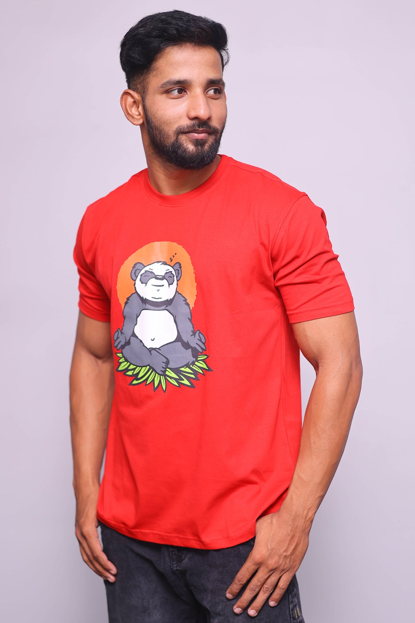 Calm Panda Half Sleeve T-Shirt