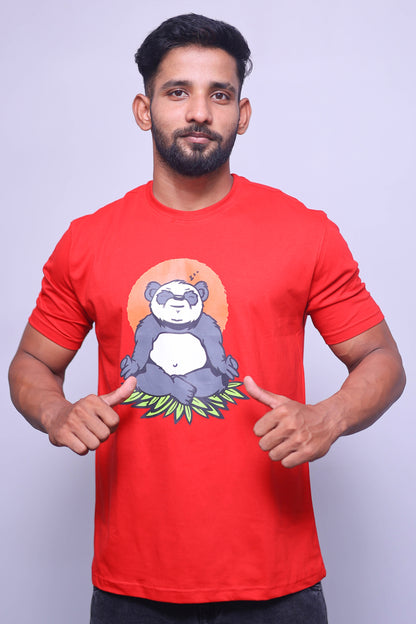 Calm Panda Half Sleeve T-Shirt