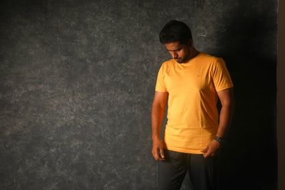 Gold Premium Mustard Yellow Half Sleeve T Shirt