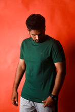Load image into Gallery viewer, Gold Premium Green Half Sleeve T Shirt
