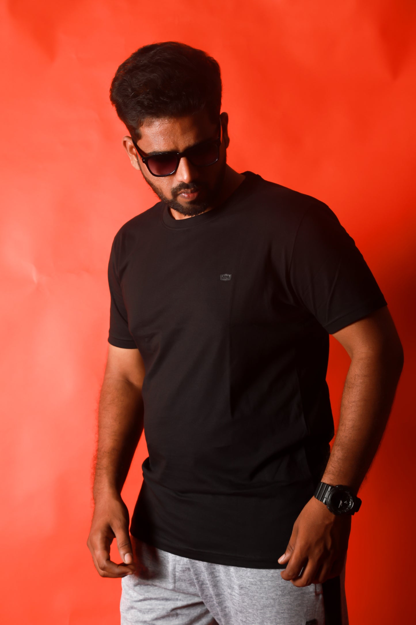 Gold Premium Black Half Sleeve T Shirt