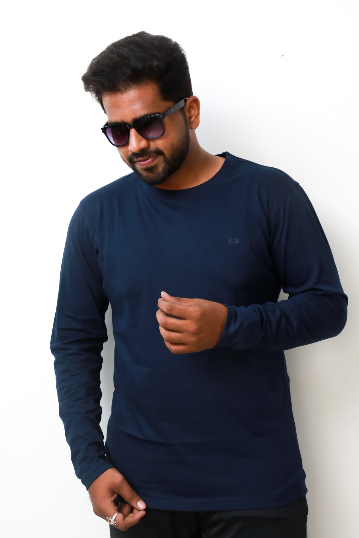 Gold Premium Navy Full Sleeve T Shirt