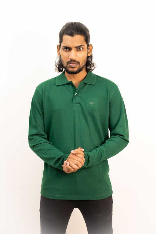 Plain Full Hand Premium Collared Tshirt