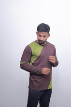 Load image into Gallery viewer, Green &amp; Brown Premium Full Sleeve T-Shirt
