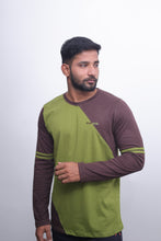 Load image into Gallery viewer, Green &amp; Brown Premium Full Sleeve T-Shirt
