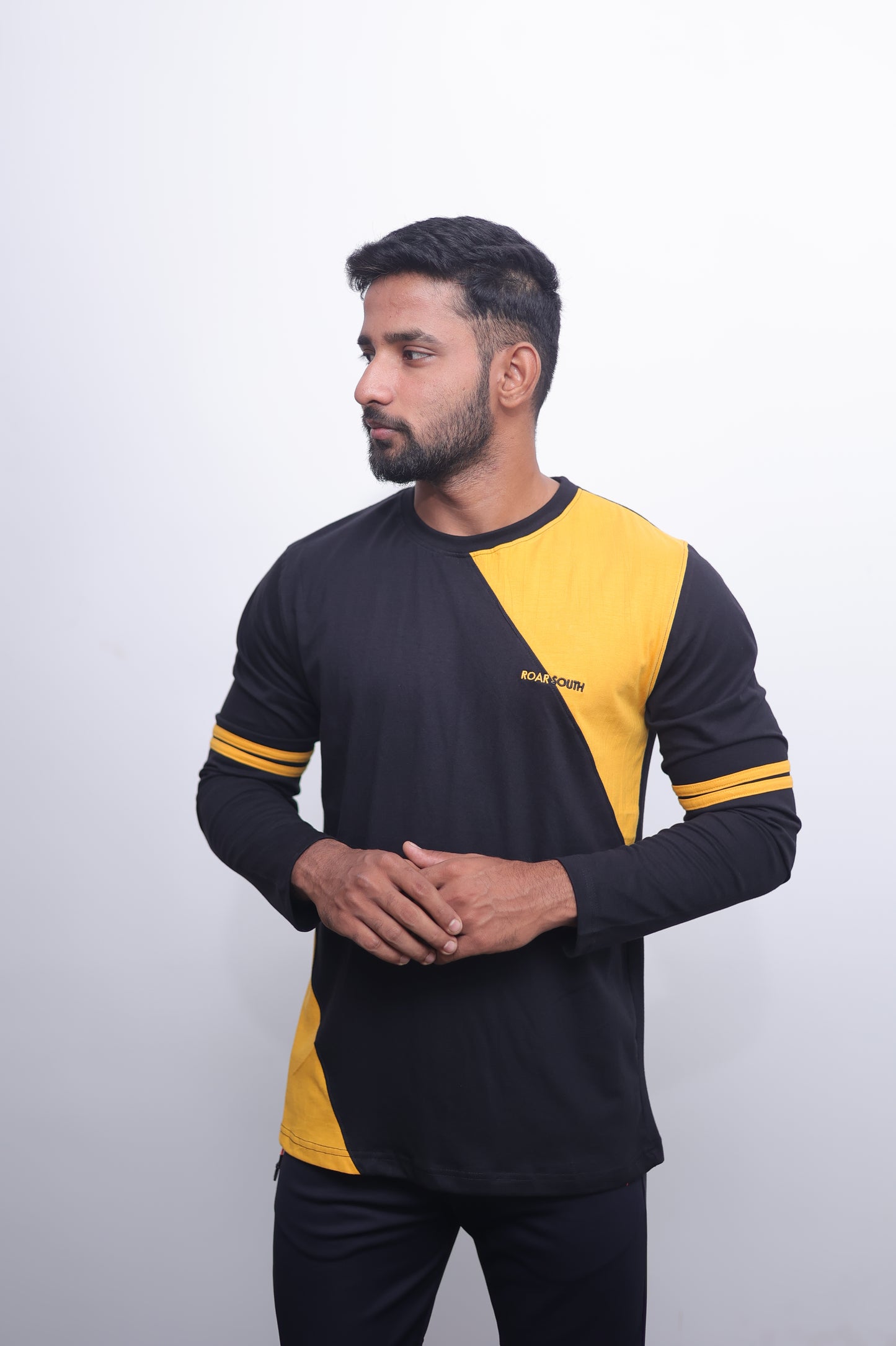 Black & Yellow Premium Full Sleeve T-Shirt