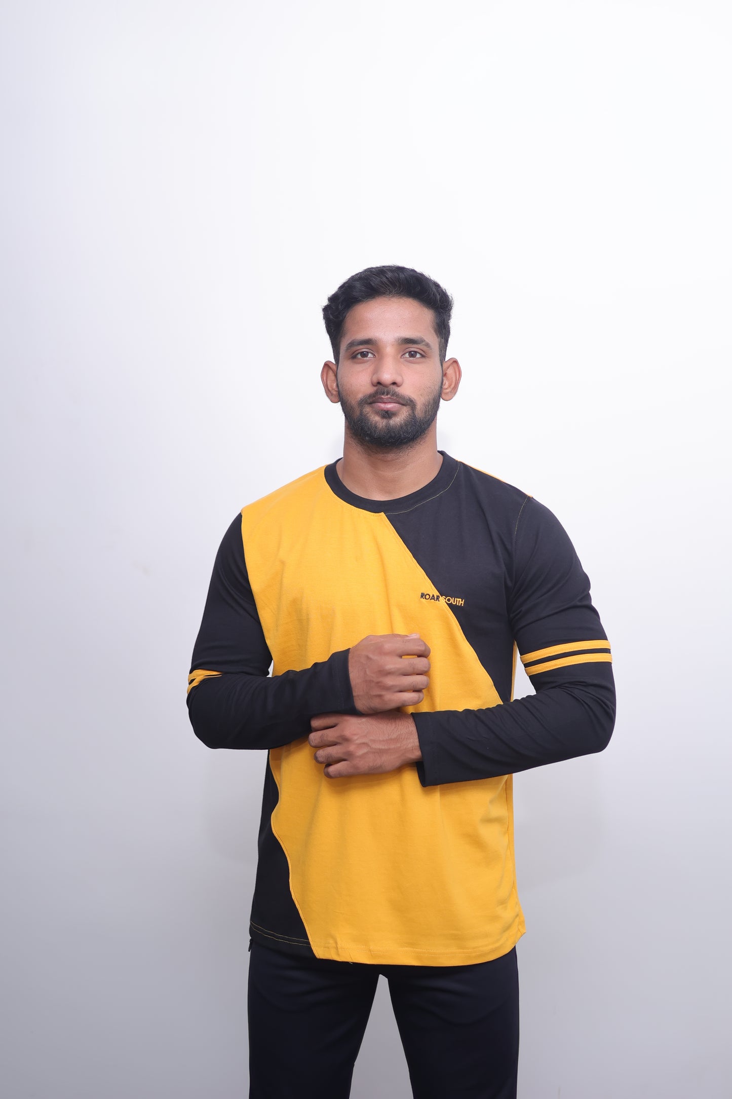 Black & Yellow Premium Full Sleeve T-Shirt